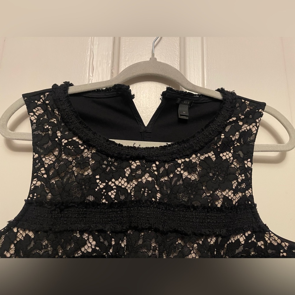 J. Crew NWOT Black Lace Sleeveless Blouse - Picture 6 of 16